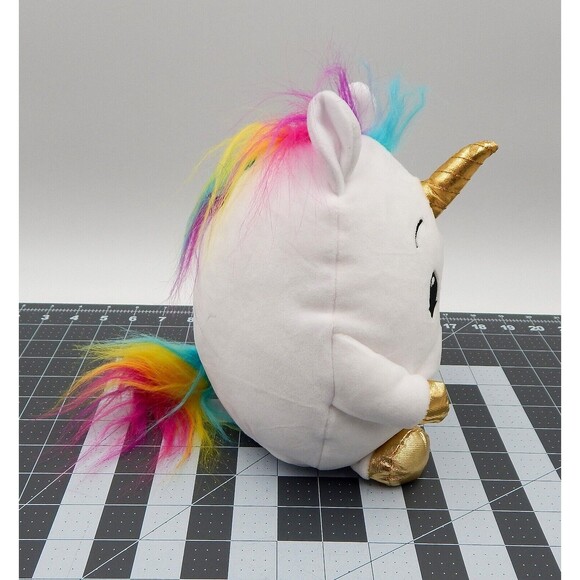 Pikmi Pops Dream The Stretchy Unicorn Plush White Gold Rainbow Stuffed Animal - Picture 4 of 8